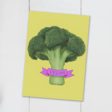 Load image into Gallery viewer, Vegan Broccoli Postcard - Cherry Pie Lane
