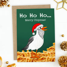 Load image into Gallery viewer, Funny Merry Chipmas Seagull Christmas Card - Cherry Pie Lane
