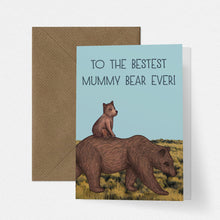 Load image into Gallery viewer, Cute Mummy Bear Mothers Day Card - Cherry Pie Lane
