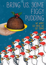 Load image into Gallery viewer, Figgy Pudding Seagull Christmas Card - Cherry Pie Lane

