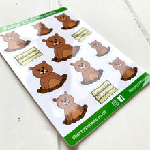 Load image into Gallery viewer, Groundhog Day Glossy Pretty Little Stickers - Cherry Pie Lane
