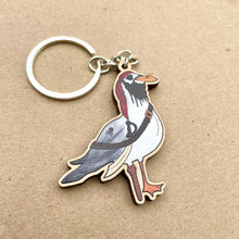 Load image into Gallery viewer, Wooden Pirate Seagull Keyring
