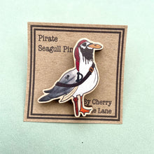 Load image into Gallery viewer, Wooden Pirate Seagull Pin
