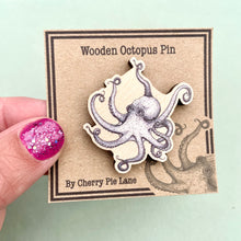 Load image into Gallery viewer, Wooden Octopus Pin
