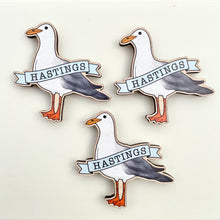 Load image into Gallery viewer, Wooden Hastings Seagull Magnet
