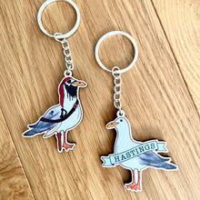 Load image into Gallery viewer, Wooden Pirate Seagull Keyring
