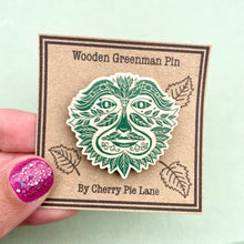 Load image into Gallery viewer, Wooden Greenman Pin
