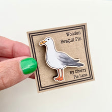 Load image into Gallery viewer, Wooden Seagull Pin
