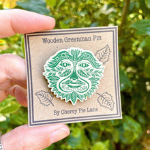 Load image into Gallery viewer, Wooden Greenman Pin
