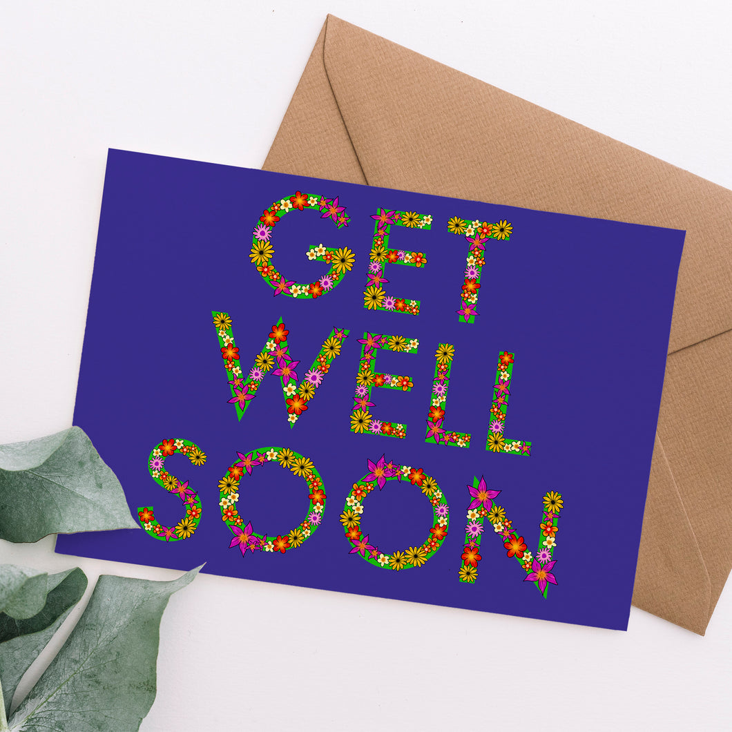 Get Well Soon Floral Letter Card - Cherry Pie Lane