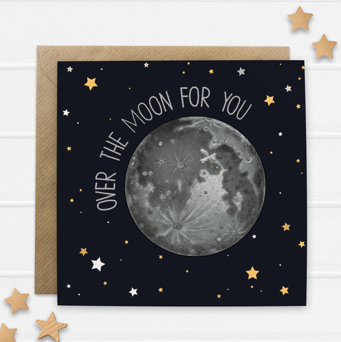 Over the Moon For You Congratulations Card - Cherry Pie Lane