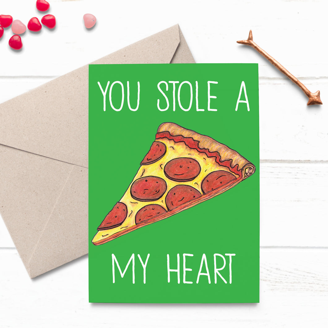 Cheesy Pizza Love Card - Cherry Pie Lane