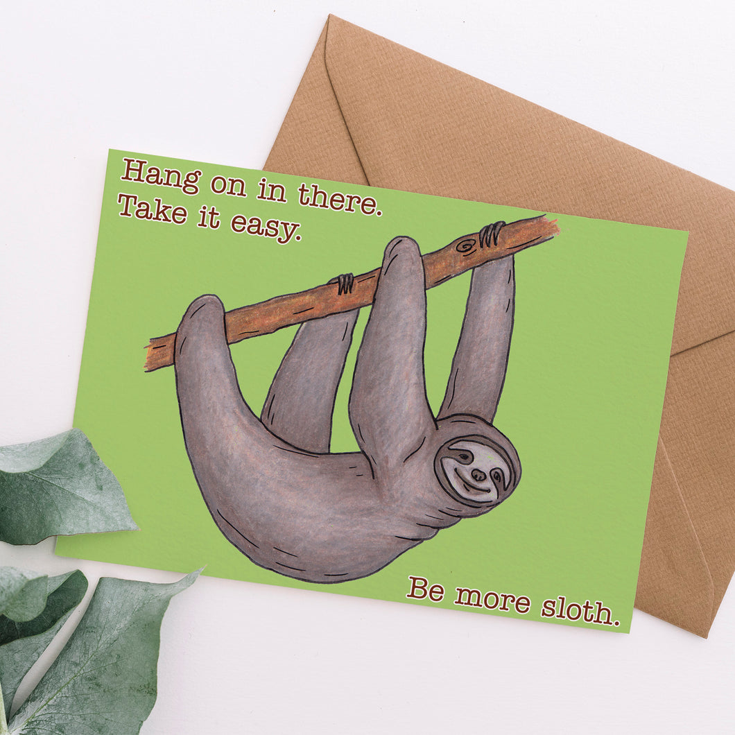 Funny Sloth Empathy Card - Cherry Pie Lane