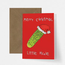 Load image into Gallery viewer, Green Pickle Christmas Card - Cherry Pie Lane
