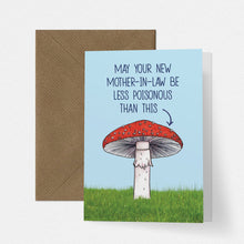 Load image into Gallery viewer, Funny Mother in Law Toadstool Engagement Card - Cherry Pie Lane
