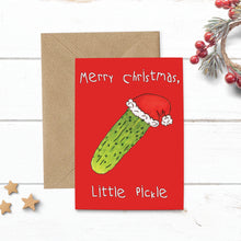 Load image into Gallery viewer, Green Pickle Christmas Card - Cherry Pie Lane
