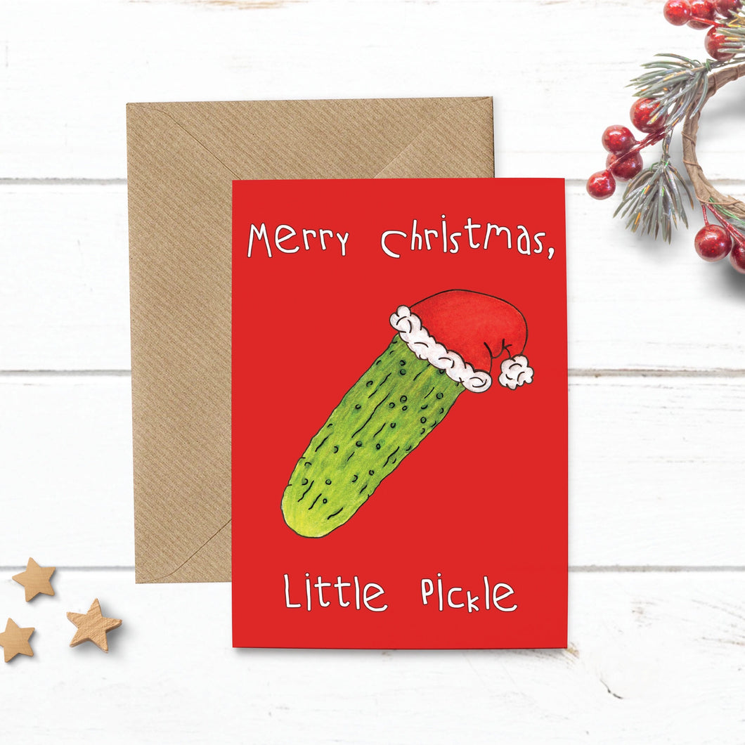 Green Pickle Christmas Card - Cherry Pie Lane