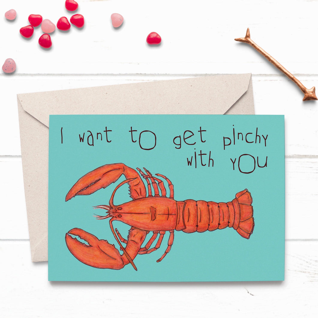 Pinchy Lobster Love Card - Cherry Pie Lane