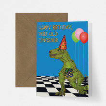 Load image into Gallery viewer, Funny Disco Dinosaur Birthday Card - Cherry Pie Lane
