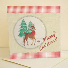 Load image into Gallery viewer, Retro Style Festive Deer Christmas Card - Cherry Pie Lane
