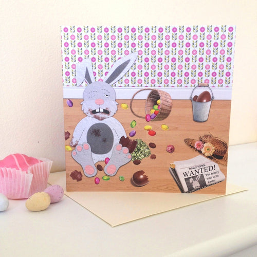 Cheeky Easter Bunny Card - Cherry Pie Lane