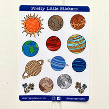 Load image into Gallery viewer, Space Planets Glossy Pretty Little Stickers - Cherry Pie Lane
