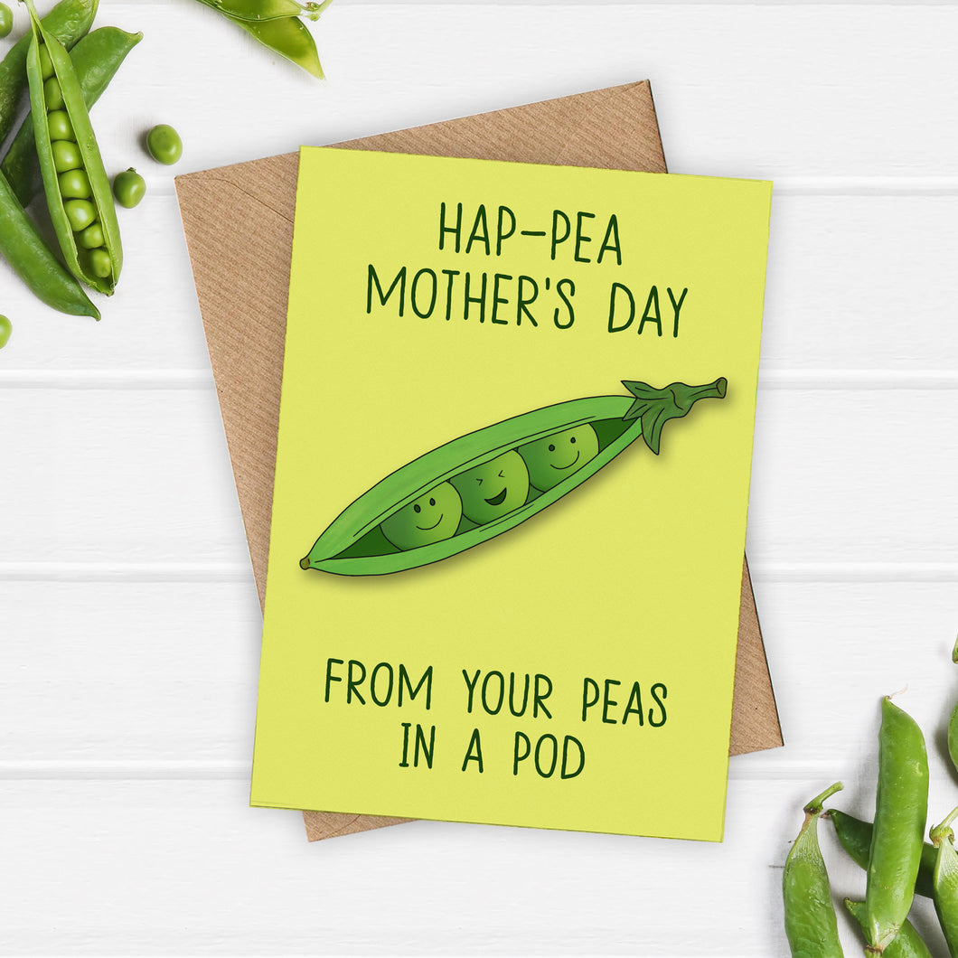 Cute Peas in a Pod Mothers Day Card - Cherry Pie Lane