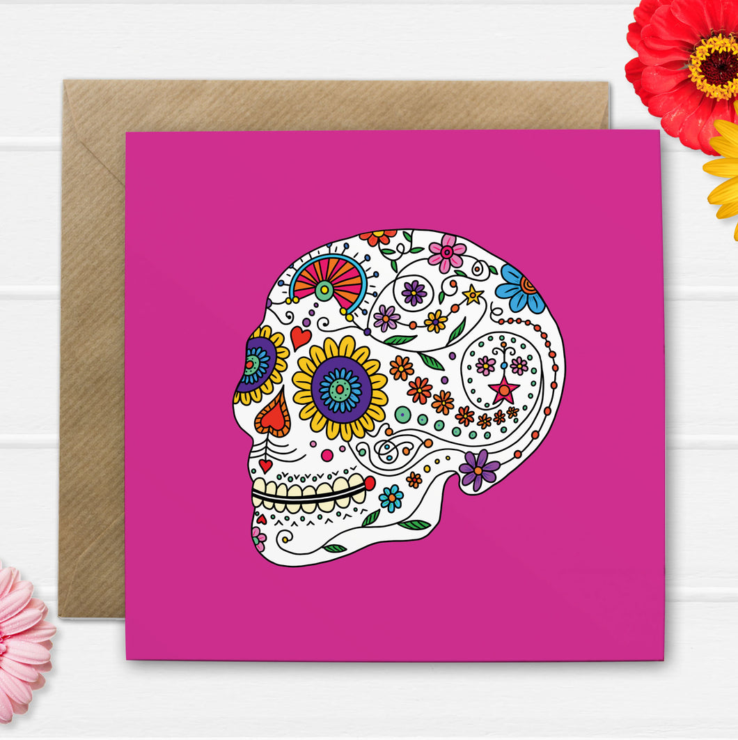 Day Of The Dead Greetings Card - Cherry Pie Lane