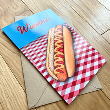 Load image into Gallery viewer, Funny Rude Wiener Hotdog Card - Cherry Pie Lane
