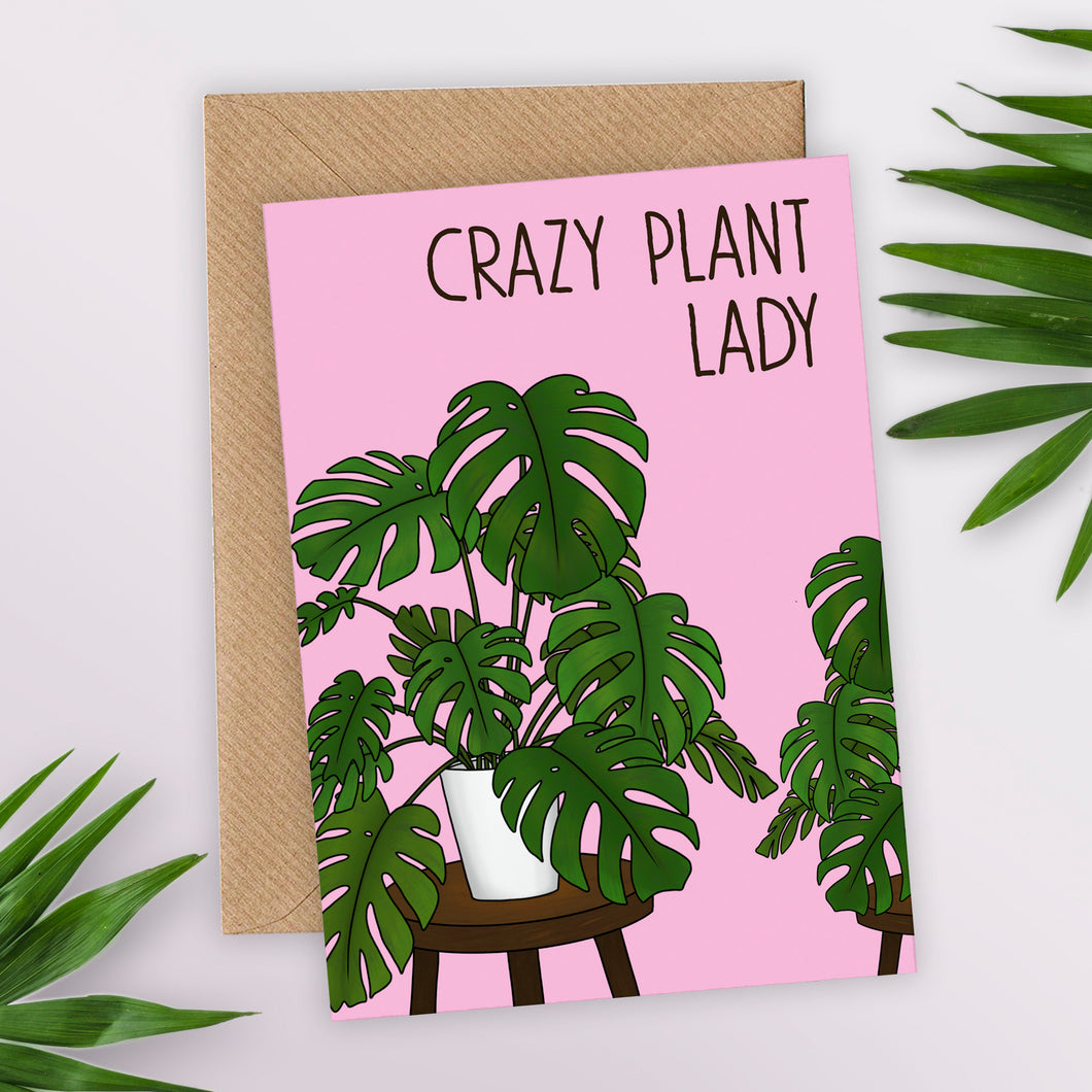 Funny Crazy Plant Lady Card - Cherry Pie Lane
