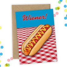 Load image into Gallery viewer, Funny Rude Wiener Hotdog Card - Cherry Pie Lane
