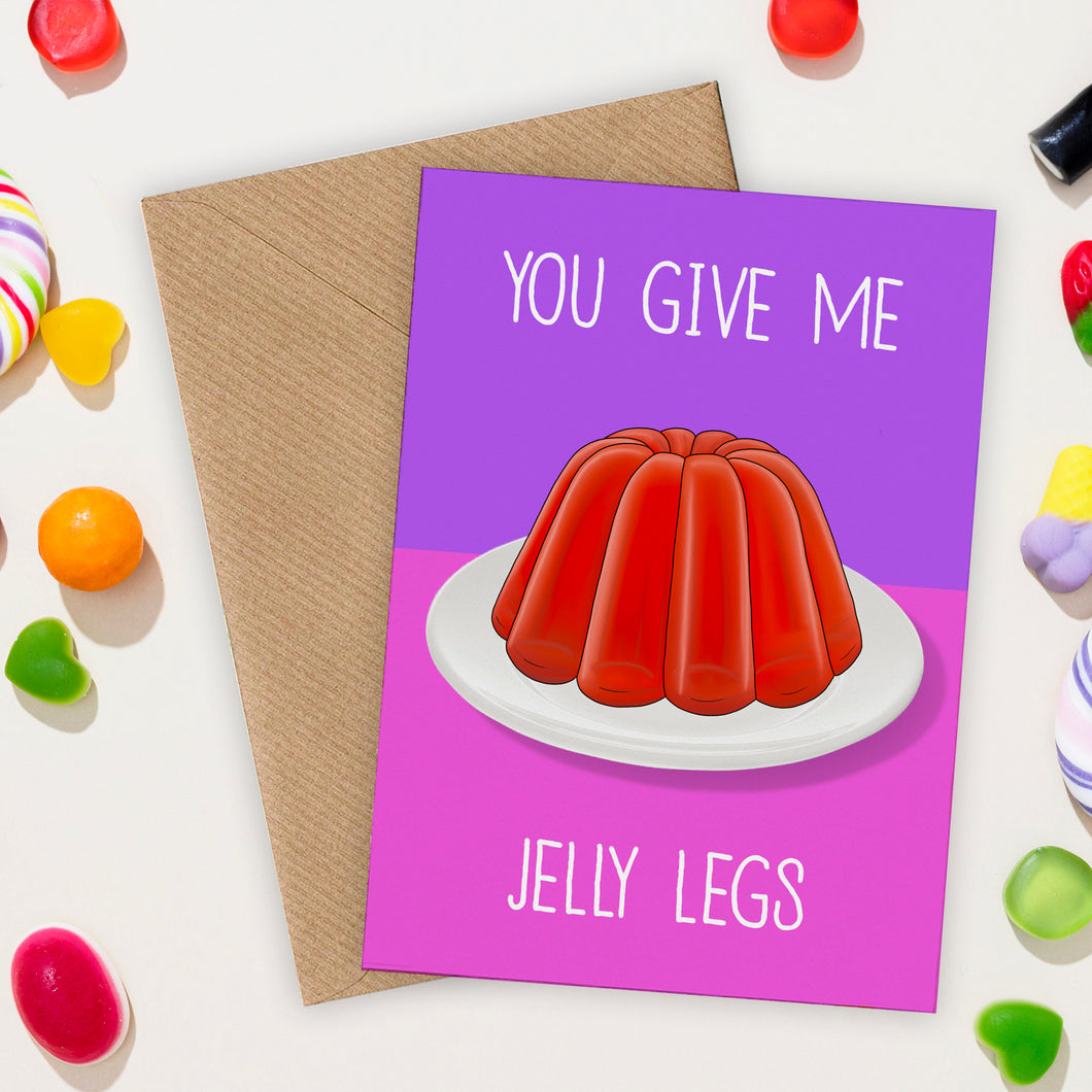 Funny Jelly Legs Valentines Card - Cherry Pie Lane